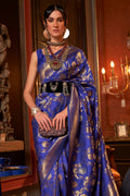 Royal Blue Kanjivaram Saree