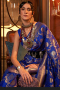 Royal Blue Kanjivaram Saree