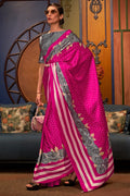 satin silk saree