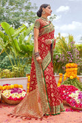 Crimson Red Banarasi Saree