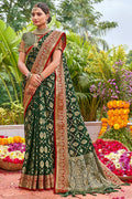 Seaweed Green Banarasi Saree