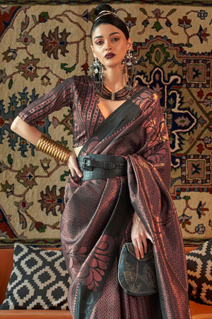 Buy Byzantine Purple Silk saree online-Karagiri