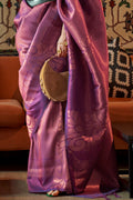 Jam Violet Kanjivaram Silk saree