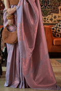 Lilac Violet Kanjivaram saree
