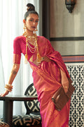 Hot Pink Kanjivaram Saree