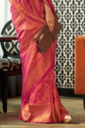 Hot Pink Kanjivaram Saree