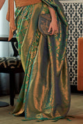 Forest Green Kanjivaram Saree