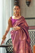 Magenta Purple Kanjivaram Saree