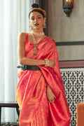 International Orange Kanjivaram Saree