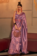 Orchid Violet Kanjivaram saree