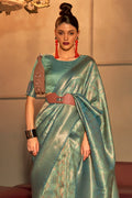 Fern Green Kanjivaram saree