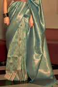 Fern Green Kanjivaram saree