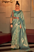 Fern Green Kanjivaram saree