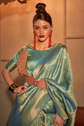 Fern Green Kanjivaram saree
