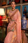 Thulian Pink Organza Saree