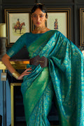 Pine Green Kanjivaram Saree