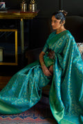 Pine Green Kanjivaram Saree