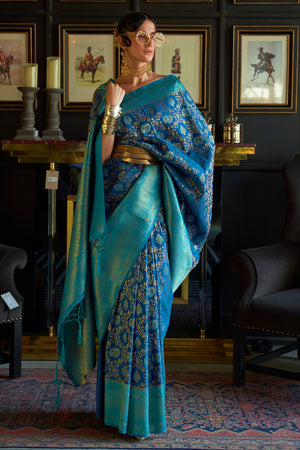 Sage Blue Kanjivaram Saree