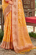 Turmeric Yellow Organza Saree