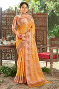 Turmeric Yellow Organza Saree