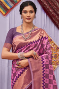 Violet Cotton Saree