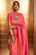 Rose Pink Banarasi Saree