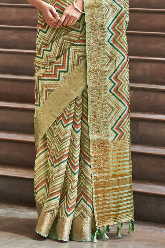 Digital Print Saree Design