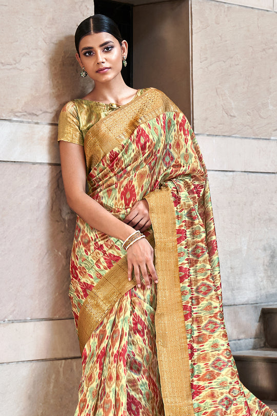 Multicolor Digital Print Saree