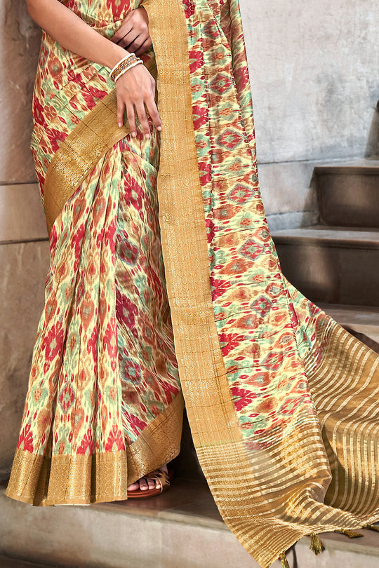 Digital Print Saree Design