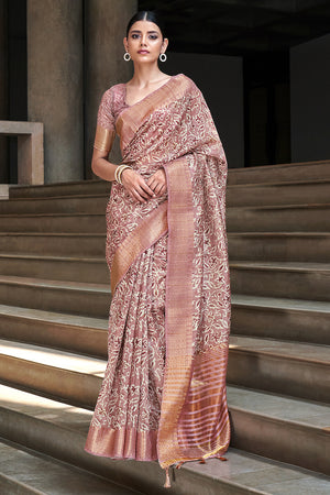 Nadeshiko Pink Digital Print Saree