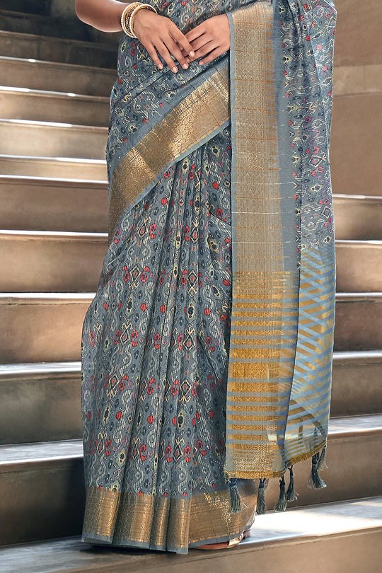 Digital Print Saree design
