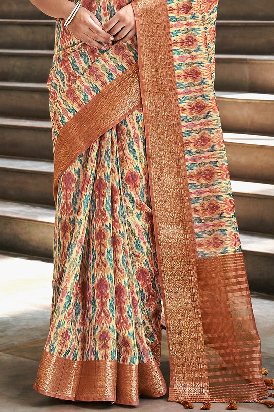 Digital Print Saree Design