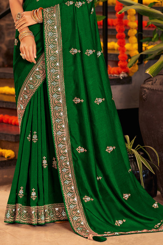Bottle Green South Silk Saree