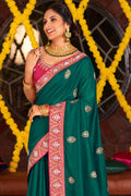 Stone Green South Silk Saree