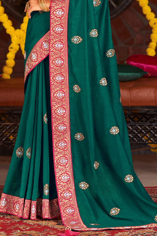 Stone Green South Silk Saree