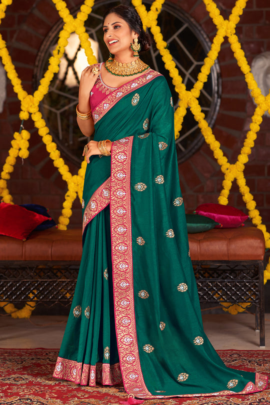 Stone Green South Silk Saree