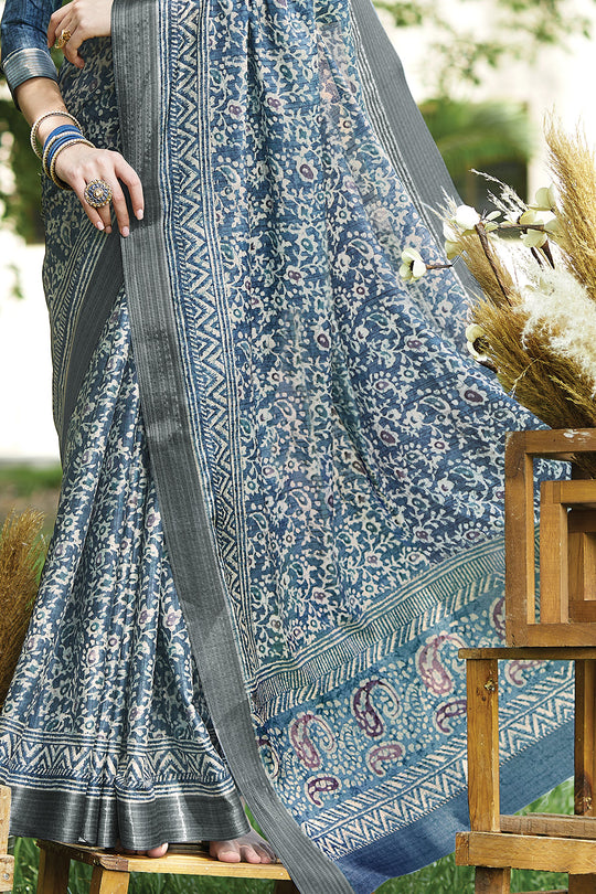 Digital Print Saree Design