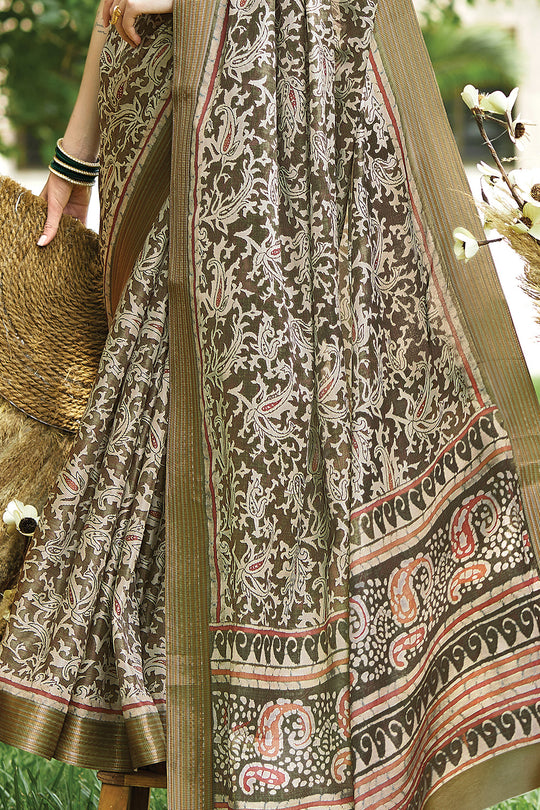 Digital Print Saree Design