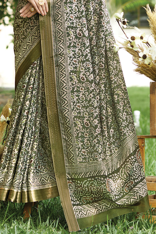 Digital Print Saree Design