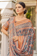 Denim Blue Digital Print Saree