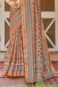 Copper Bronze Digital Print Saree