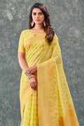 Marigold Yellow Cotton Saree