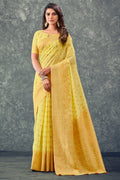 Marigold Yellow Cotton Saree
