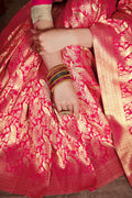 Bright Pink Kanjivaram Saree