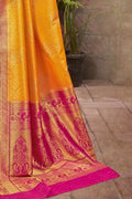 Amber Yellow Kanjivaram Saree