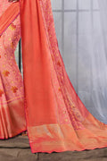 Baby Pink Chiffon Saree