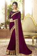 Imperial Purple Chanderi Saree