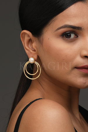 Sade Earrings  Pearl Hoop Earrings  Grace Loves Lace US