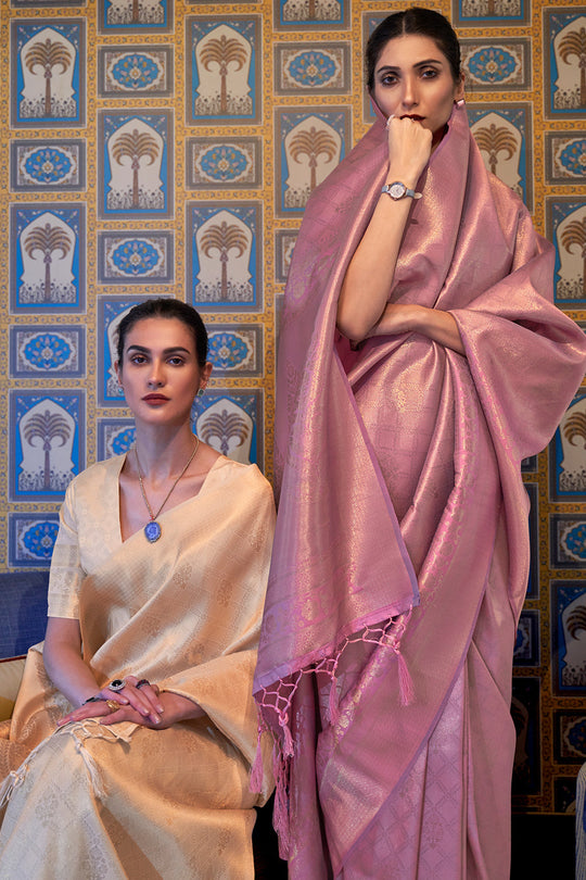 Buttermilk Beige Kanjivaram Saree