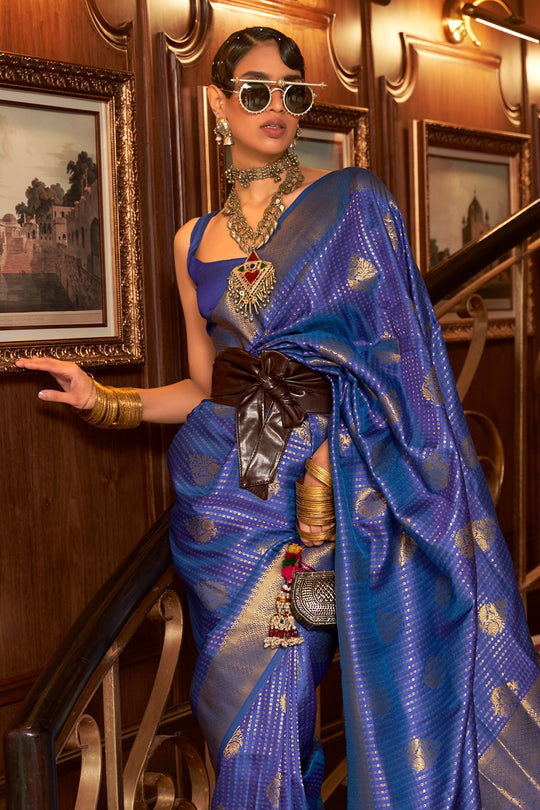 Blue Kanjivaram Saree